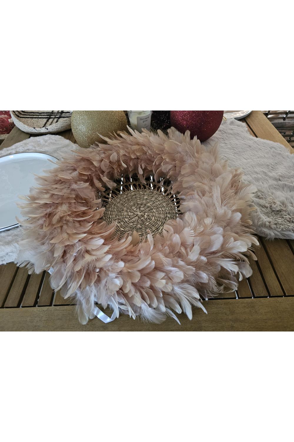 Federkranz; Durchmesser: ca. 49 cm ; Rosa