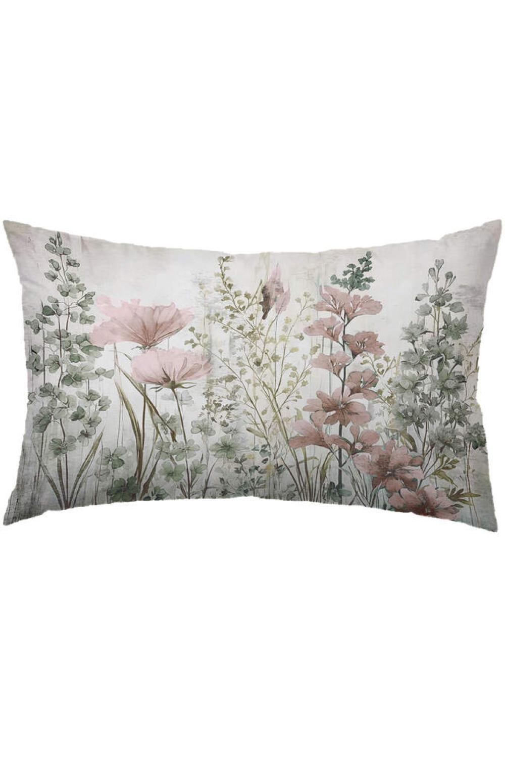 Kissen; Pastell bestickt 3 D; ca. 60 x 39 cm