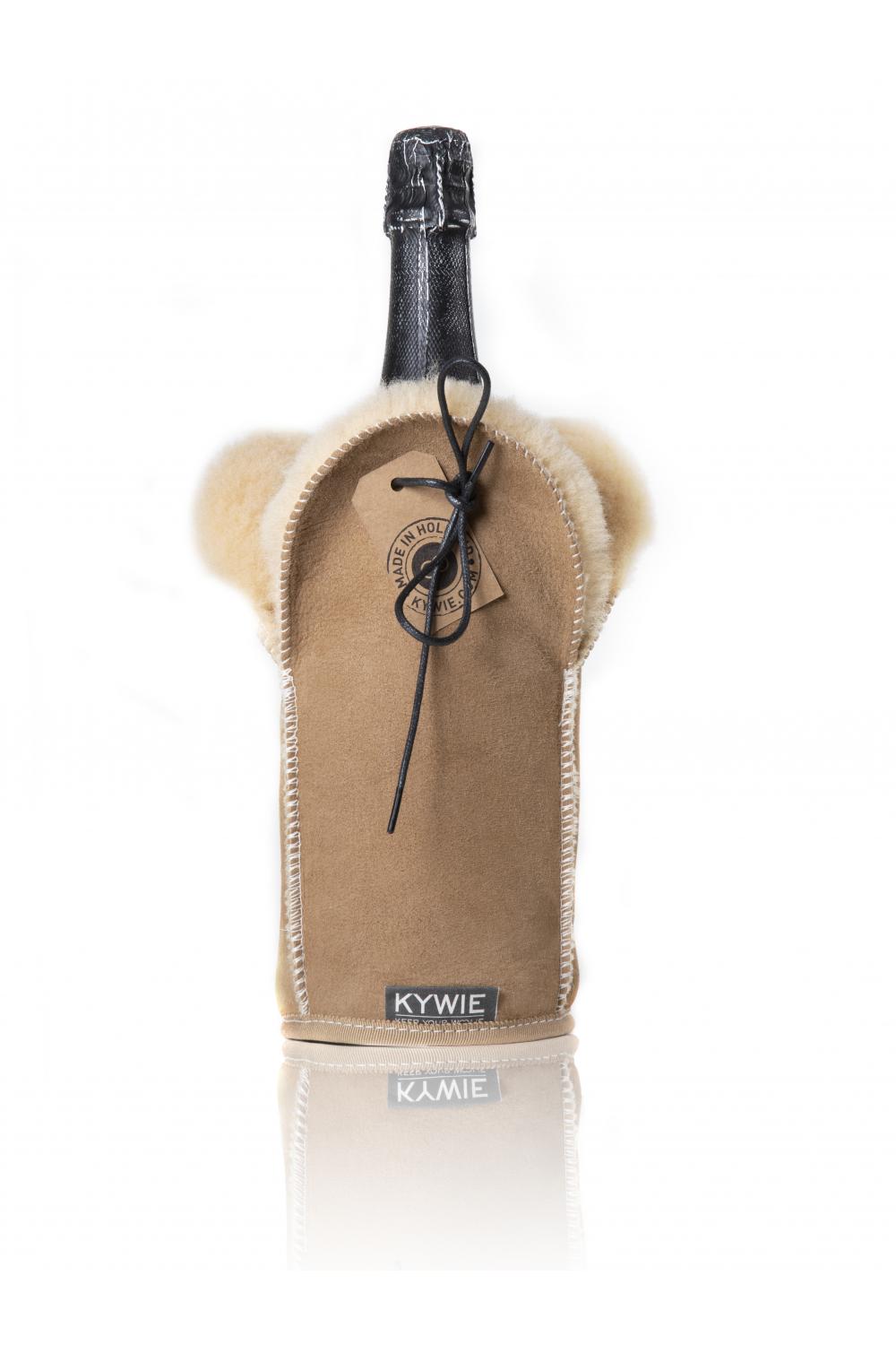 KYWIE Champagner Cooler Veloursleder Camel