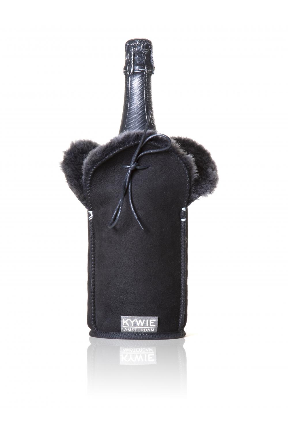 KYWIE Champagner Cooler Veloursleder Schwarz