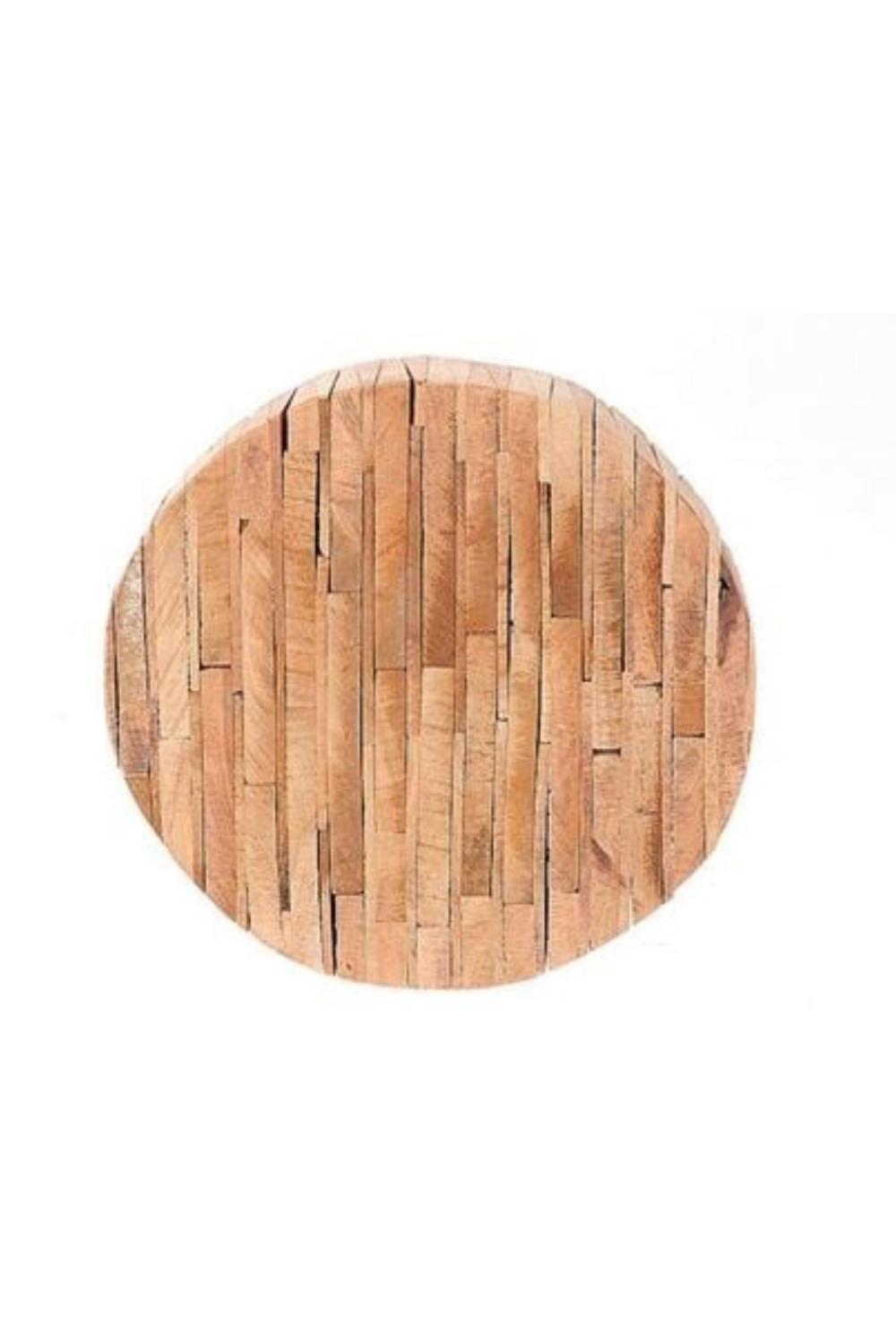 Brett aus Holz; Durchmesser 12,2 cm