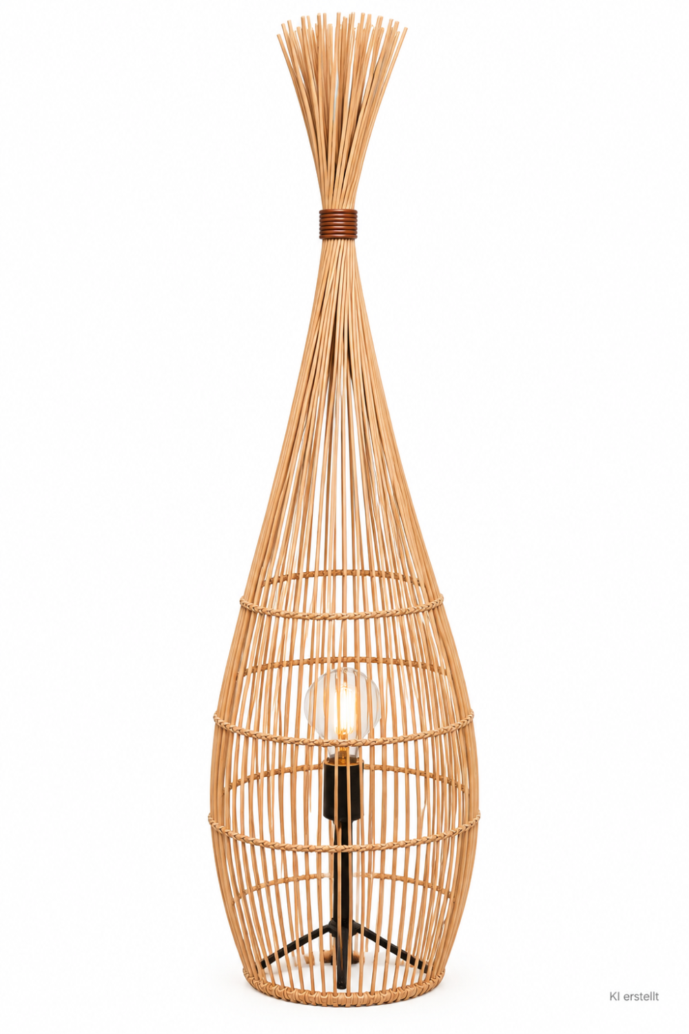 Jute Stehlampe; Höhe 110 cm; Braun