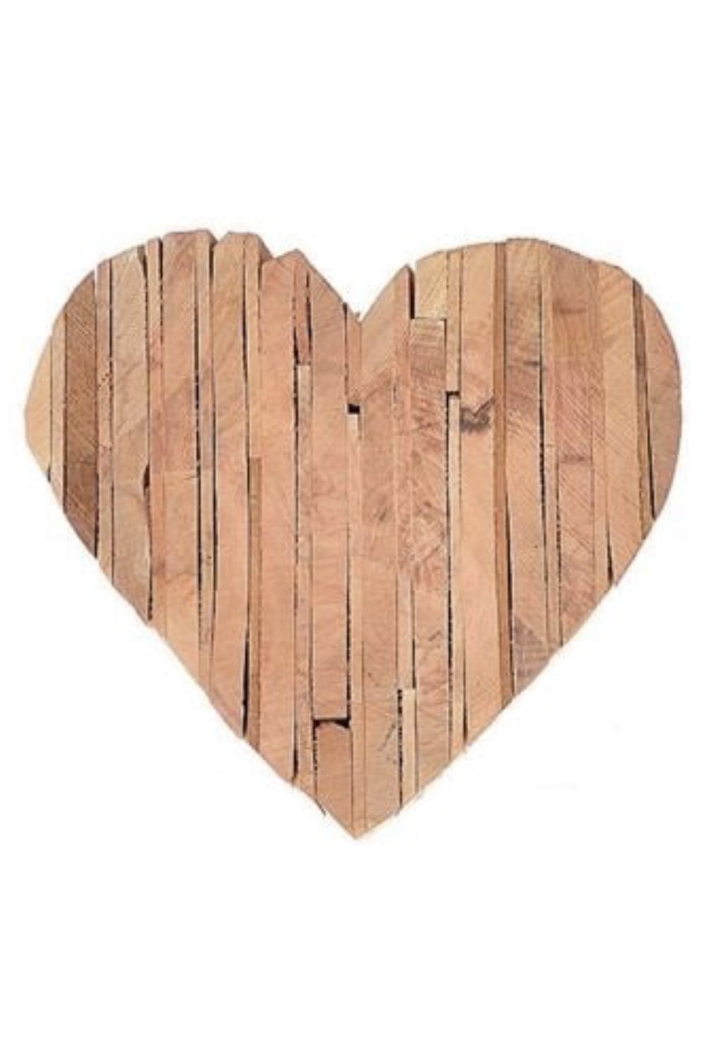 Herz aus Holz; Durchmesser 16 cm