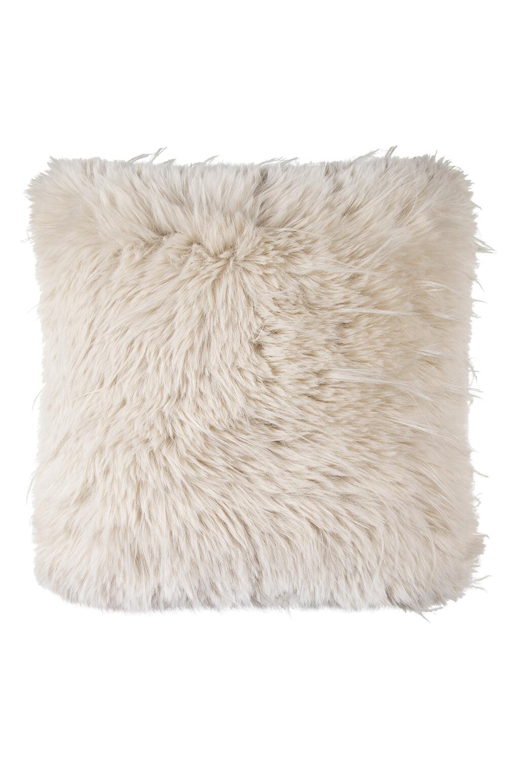 Kissen Teddy; Langhaar; 45 x 45 cm; Farbe: Creme