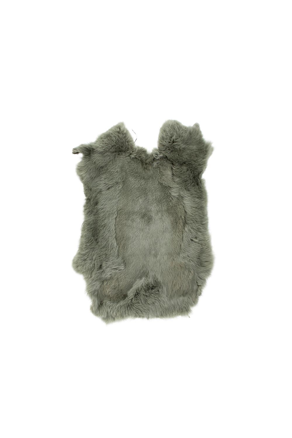 Fell Kaninchen Olivgrün;  40 cm