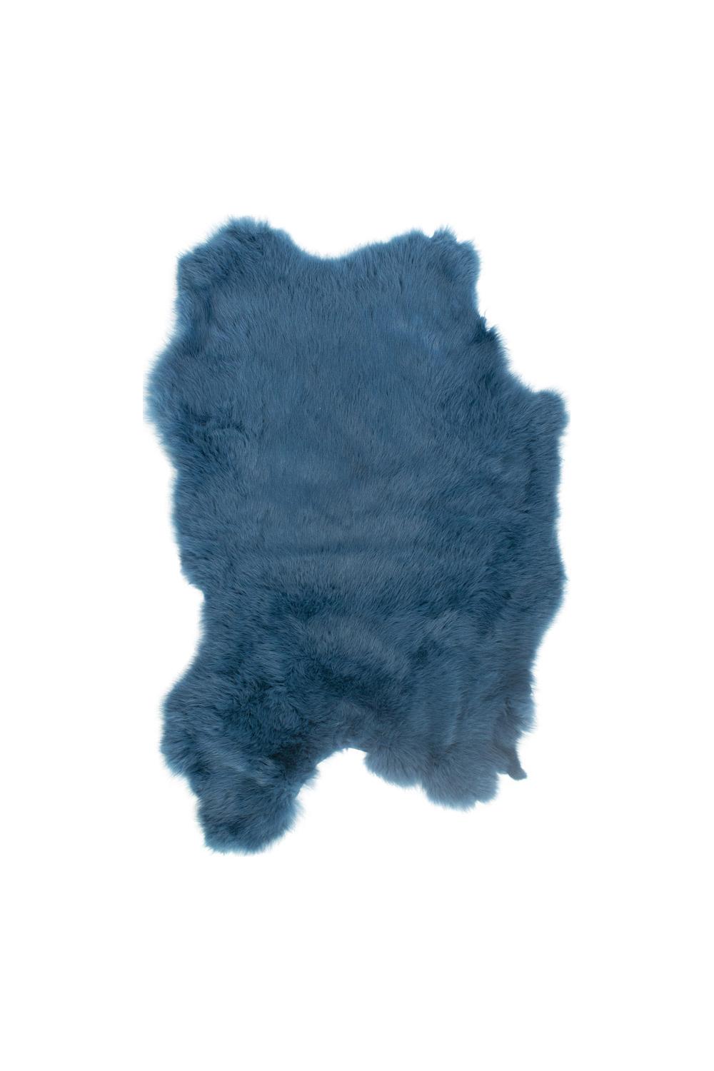 Fell Kaninchen Petrol;  40 cm