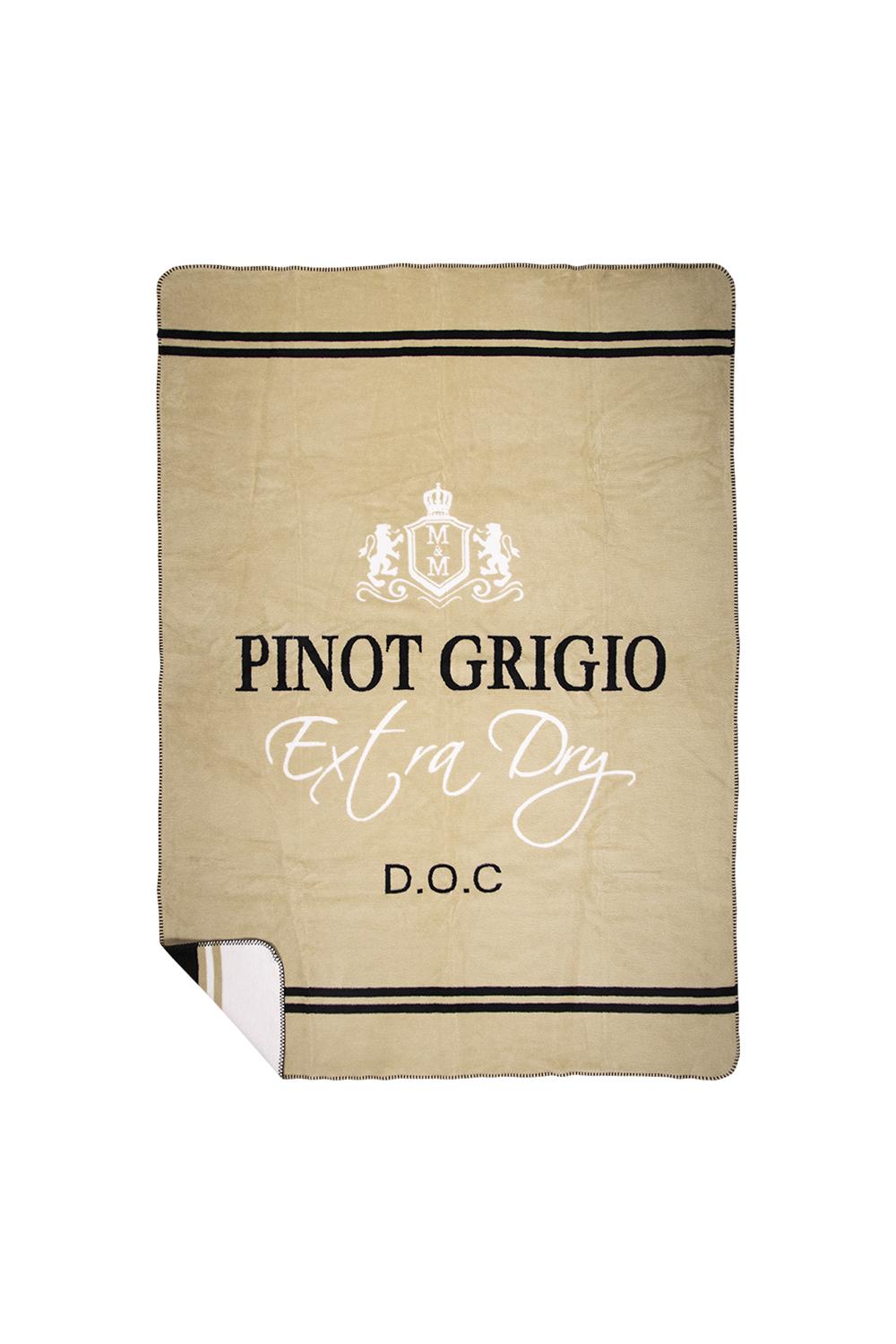 Plaid  Wein Pinot Grigio, Größe: 150 x 200 x 0,5 cm; Beige