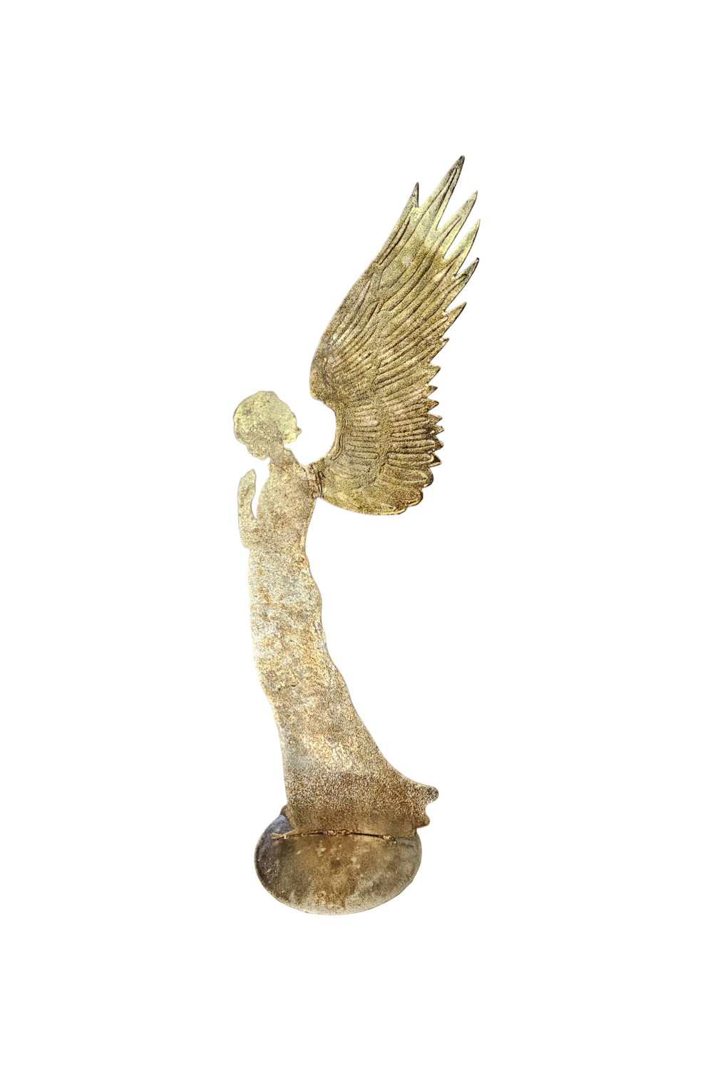 Engel stehend; Höhe: 53 cm; Farbe: Burned Gold