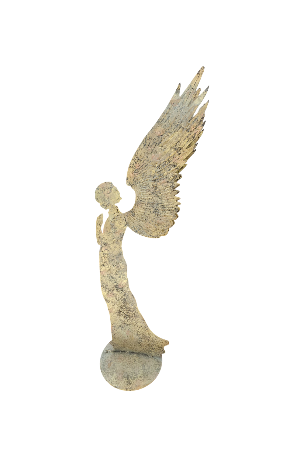 Engel stehend; Höhe: 53 cm; Farbe: Grün Antik