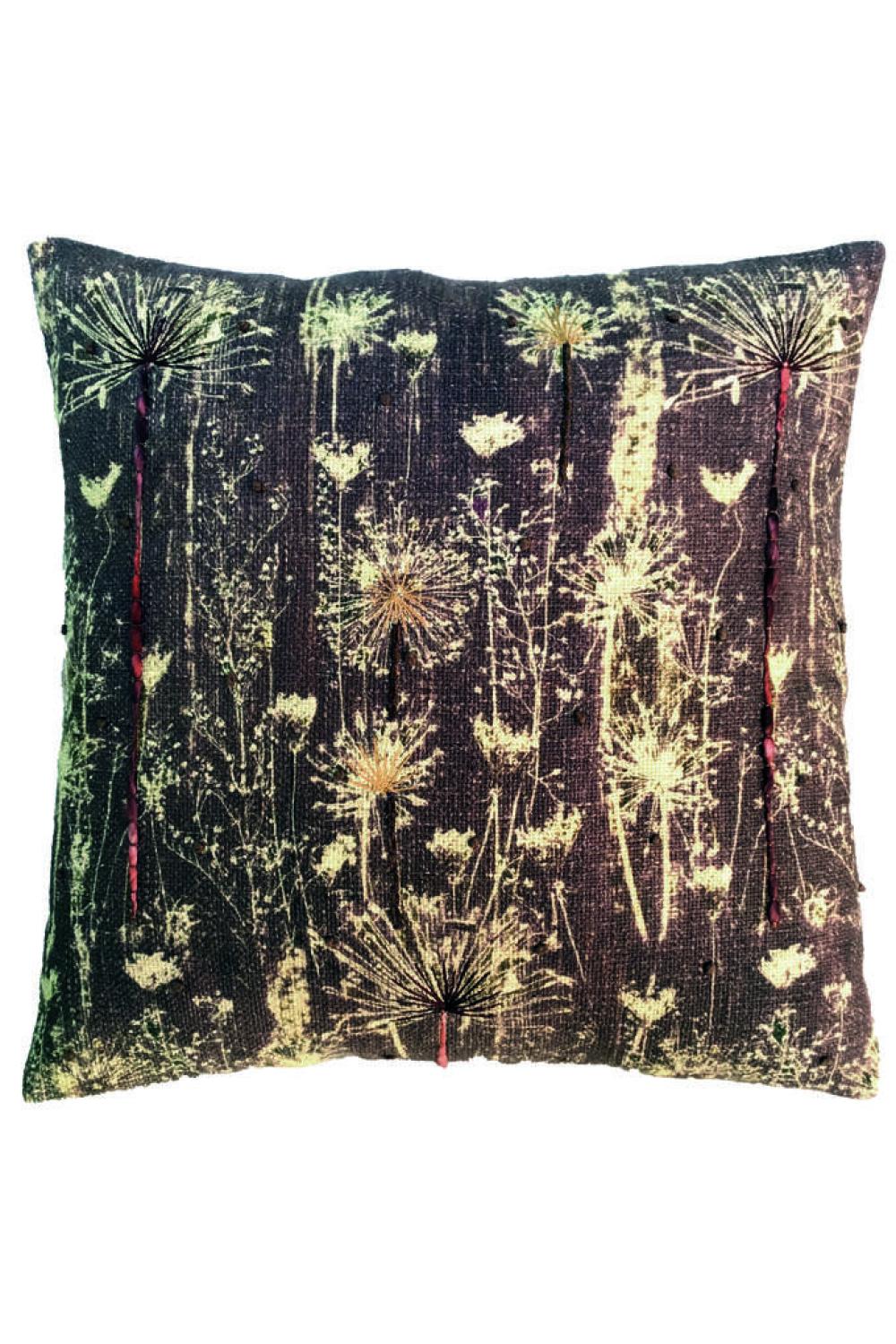 Kissen; Baumwolle; Motiv: Blumenkissen; bestickt; : 60 x 60 cm