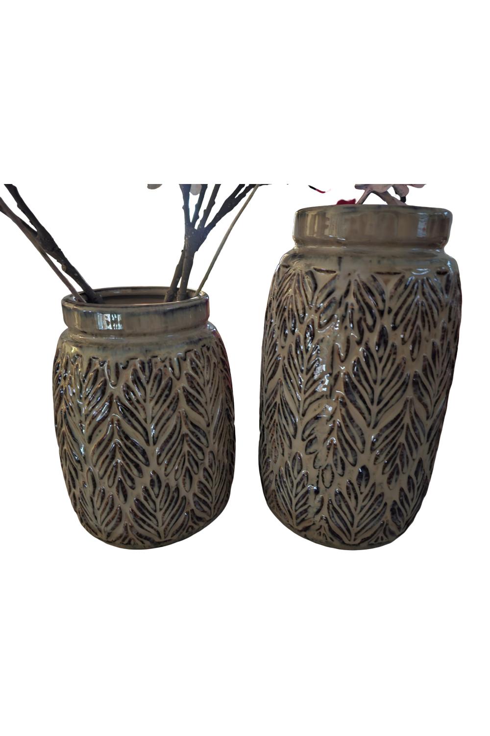 Vase (Set), Keramik; Höhe: ca. .27/21 cm