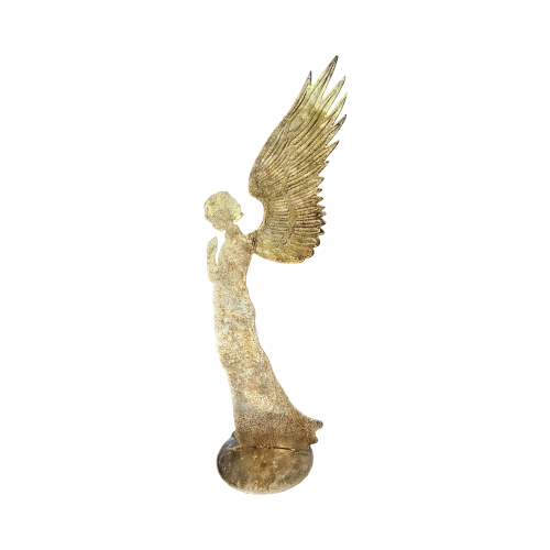 Engel stehend; Höhe: 53 cm; Farbe: Burned Gold