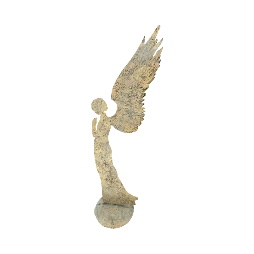 Engel stehend; Höhe: 53 cm; Farbe: Grün Antik