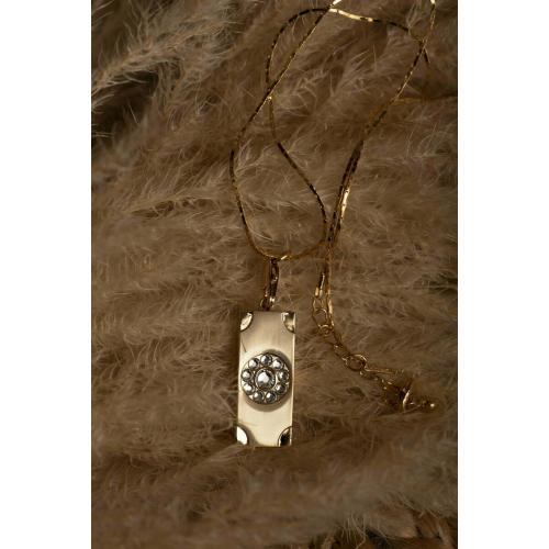 USB Stick, Schmuck-Anhänger mit echten Swarovskisteinen, vergoldet