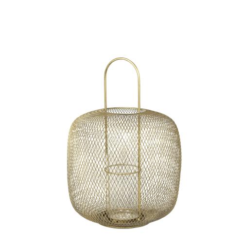 Laterne BODEN; Durchmesser: 33,5 cm; Höhe: 48 cm; 10 x 20 cm; Farbe: Messing