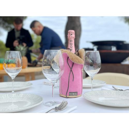 KYWIE Champagner Cooler Veloursleder Denim