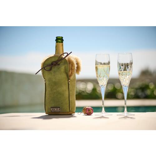 KYWIE Champagner Cooler Veloursleder Denim