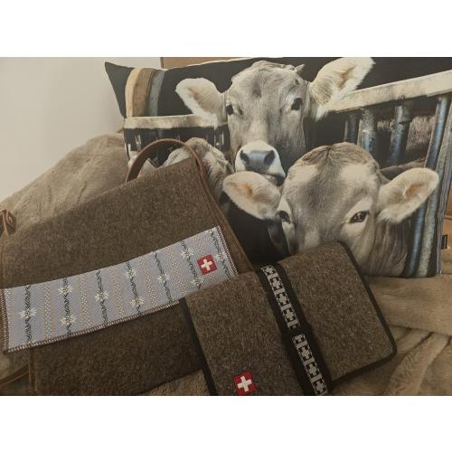 Schreibmappe aus Schweizer Armee Decke; A5