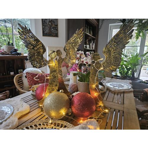 Engel stehend; Farbe: Gold / Schwarz  Höhe: ca. 53 cm