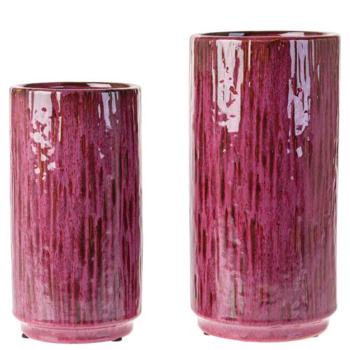 Vase Miza Keramik; Burgund