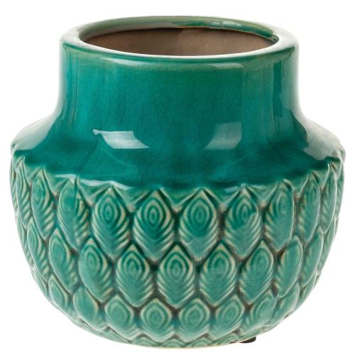 Vase Sace Keramik; Farbe: Größe: 18 x 15,5 cm; Farbe: Türkies