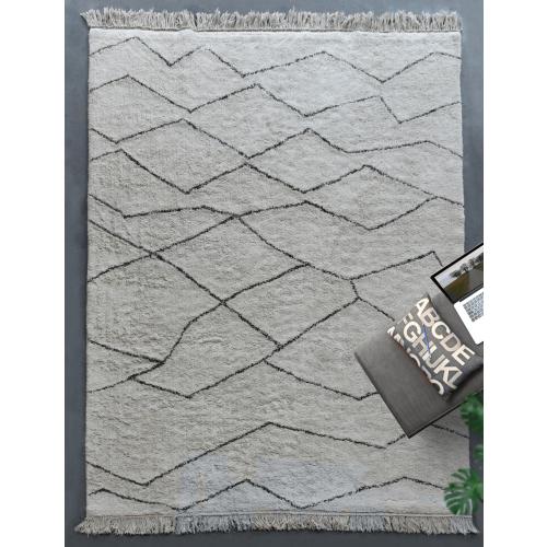 Teppich Naturfaser, Natur/Weiß; 160 x 230 cm