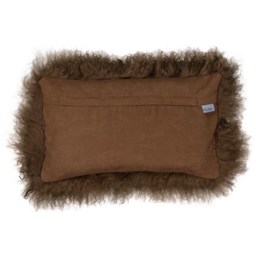 Tibet Schaffell Kissen; 30 x 50 cm; Farbe: Karamel