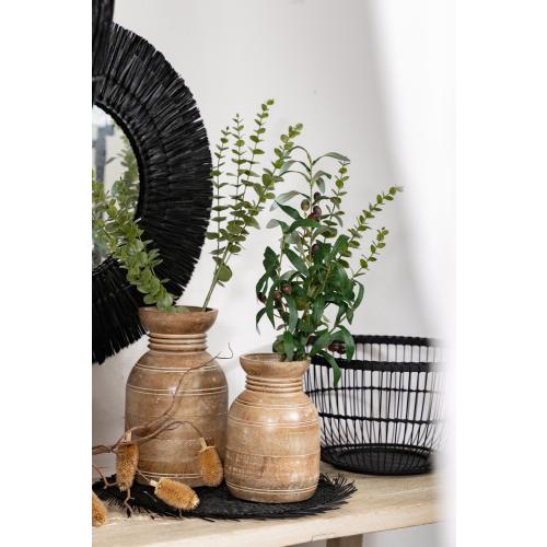 Vase Mangoholz; 23 cm