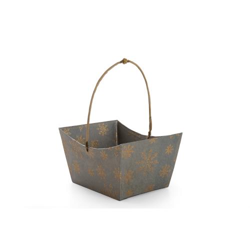 Präsentkörbe (8) Pappe Sterne;  Gold; Größe C: 32 x 23 x 17 cm