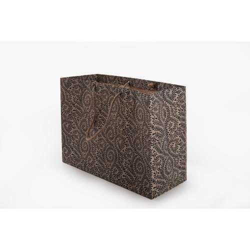 Geschenktragetaschen aus Kraftpapier; Flori (74); Größe: ca. 35 x 24,4 x 14 cm