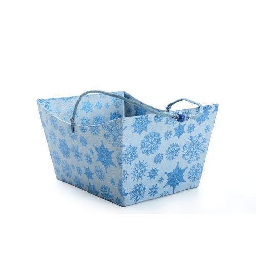 Präsentkörbe (15) Pappe; Sterne; Blau Größe D: 35 x 28 x 20 cm