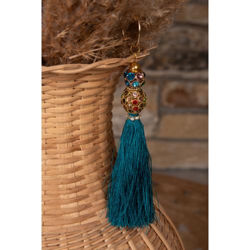 Schlüsselanhänger; Gold mit Quaste