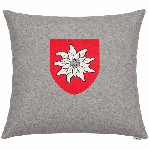 Kissen; Motiv Country; ca. 50 x 50  cm; Farbe Grau; Doppelseitig