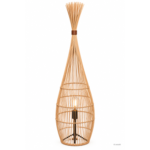 Jute Stehlampe; Höhe 110 cm; Braun