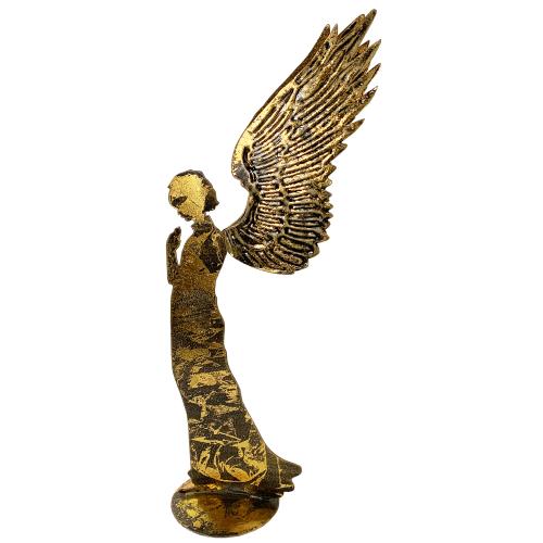 Engel stehend; Farbe: Gold / Schwarz  Höhe: ca. 53 cm