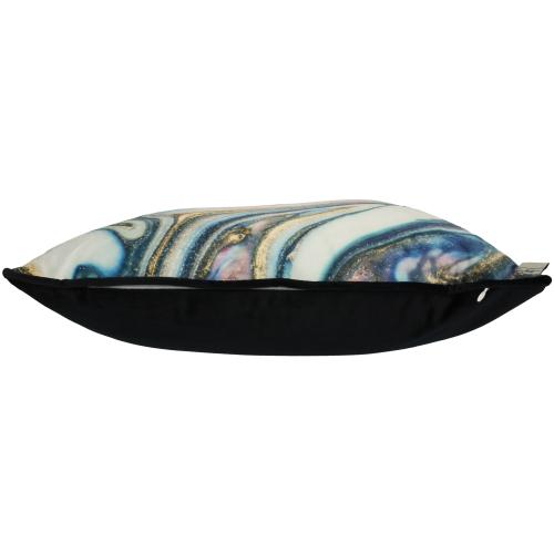 Kissen Agate; Samt Mix; 45 x 45 cm; Farbe: Türkies/ Pink/ Blau/Gold