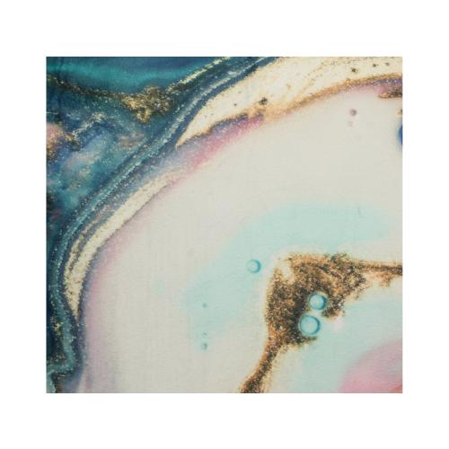 Kissen Agate; Samt Mix; 45 x 45 cm; Farbe: Türkies/ Pink/ Blau/Gold