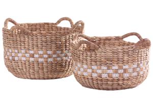 Korb Set (2) Wasserhyazinthe