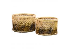 Korb-Set (2) Rattan
