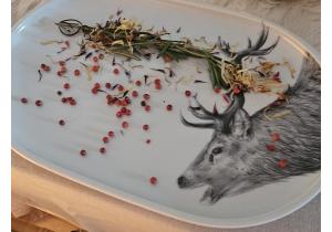 Platte Hirsch; 30 x 19 cm