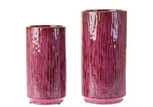 Vase Miza Keramik; Burgund