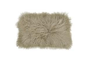 Tibet Schaffell Kissen; 30 x 50 cm; Farbe Sand