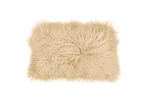 Tibet Schaffell Kissen; 30 x 50 cm; Farbe: Kamel