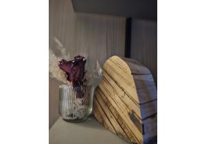 Herz aus Holz; Durchmesser 16 cm