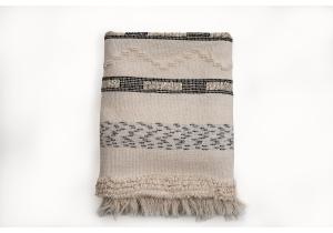 Plaid; Größe: 125 x 150 x 2 cm; Beige