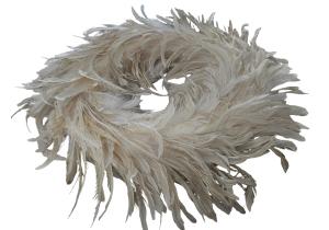 Federkranz; Durchmesser: ca. 49 cm; Creme