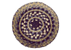 Wanddekoration aus Seegras; 40 cm; Schwarz / Grün Mix