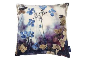 Kissen; Samt; Motiv Hydrangea; 45 x 45 cm