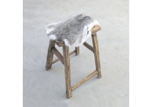 Fell Kaninchen Grau;  40 cm