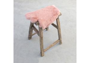 Fell Kaninchen Rosa;  40 cm